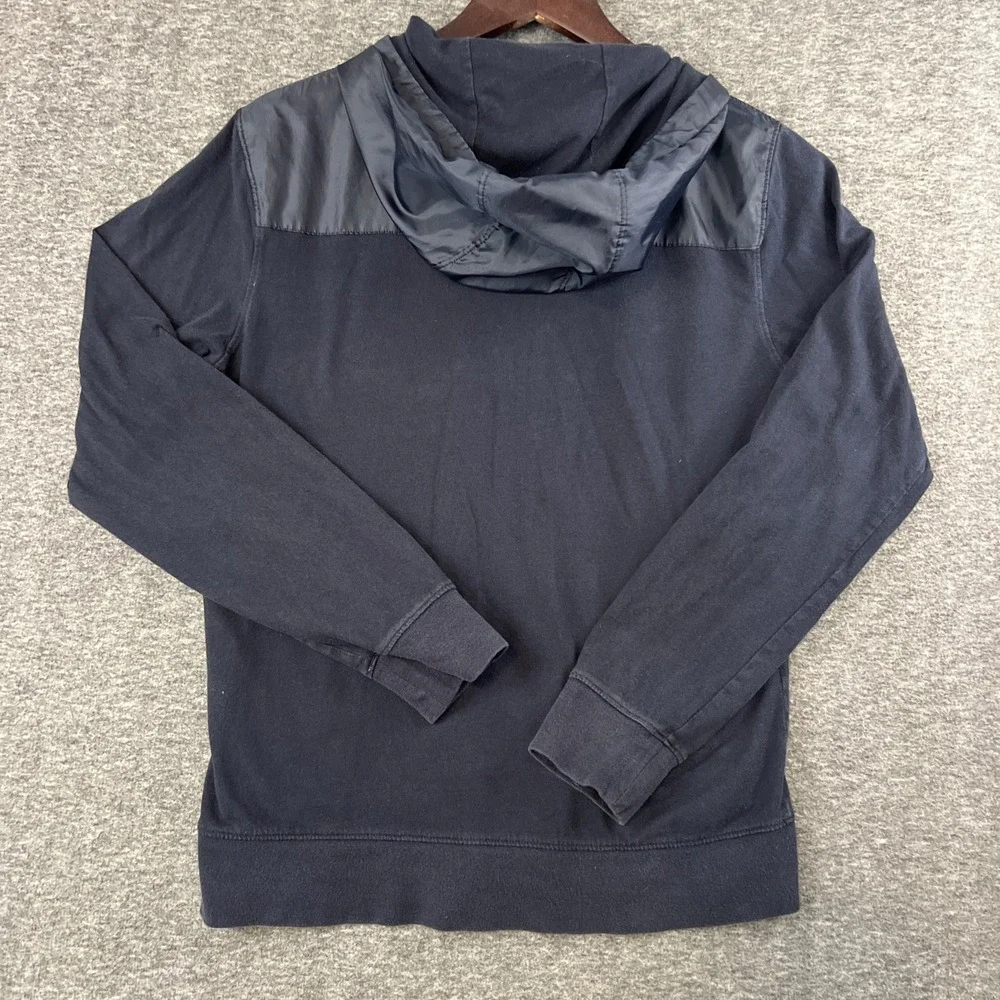 Banana Republic Hoodie Mens Small Black Full Zip Hooded Jacket Sweatshirt Cotton